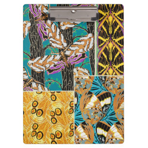 Lebendige maximalistische Teal- und violette Schme Klemmbrett