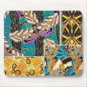Lebendige maximalistische Teal- und violette Schme Mousepad (Vorne)
