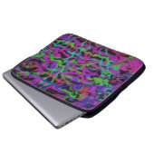 Lebendige mehrfarbige abstrakte Textur Laptopschutzhülle (Vorne Knopf)