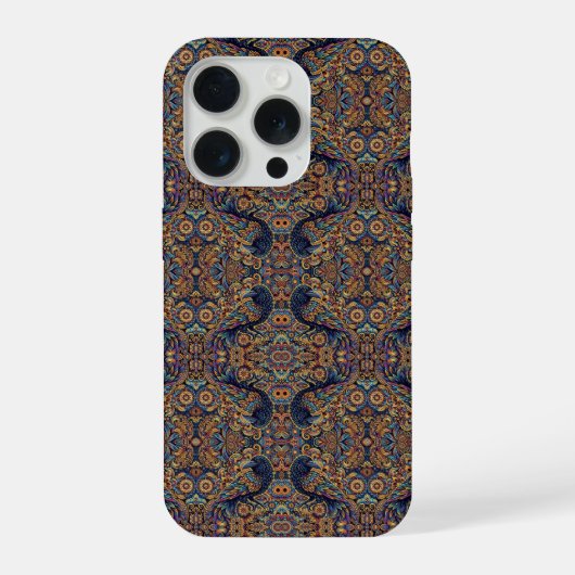 Lebendige mehrfarbige Batik-Raben-iPhone-Hülle iPhone Hülle (Rückseite)