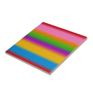 Lebendige mehrfarbige Regenbogen-Verlaufsstreifen Fliese