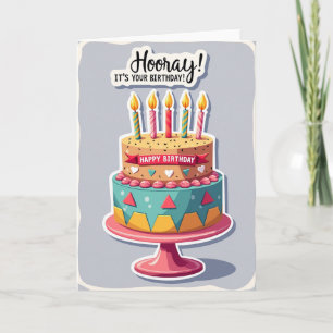 Lebendige mehrstöckige Torte Karte
