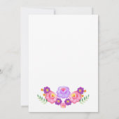 Lebendige mexikanische Floral Fiesta-Hochzeit Einladung (Rückseite)