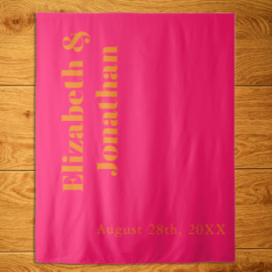 Lebendige Minimalistische Sunrise-Hochzeit Mix & M Wandteppich