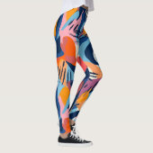 Lebendige moderne abstrakte Formen Muster Leggings (Rechts)