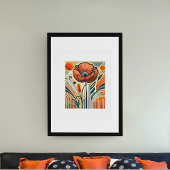Lebendige Mohn-Symphonie Poster