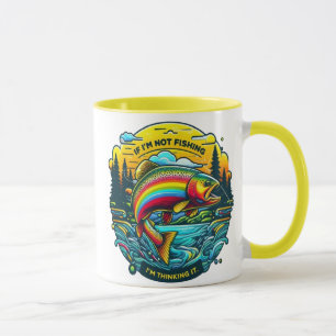 Lebendige Morgendämmerung an der Regenbogenforelle Tasse