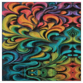 Lebendige Multicolor-Swirbel-Kunst Stoff (Nahaufnahme)