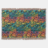 Lebendige Multicolor-Wirbelkunst Decke (Vorderseite)