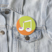 Lebendige Musikalische Doppel-Achtel Button (Beispiel)