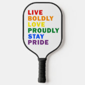 Lebendige, mutige Liebe Bleibe stolz auf ihren Pre Pickleball Schläger (Rückseite)