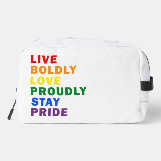 Lebendige, mutige Liebe Bleibe stolz auf ihren Pre Waschbeutel (Rückseite)