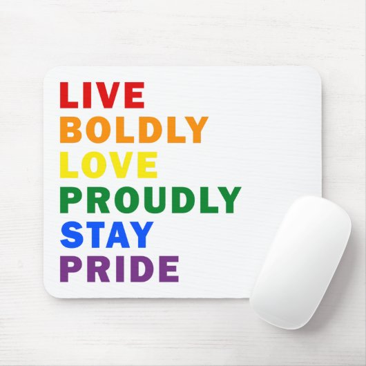 Lebendige mutige Liebe Bleibe stolz Pride Mousepad (Mit Mouse)