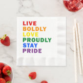 Lebendige, mutige Liebe Bleibe stolz Pride Paper N Serviette (Beispiel)
