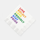 Lebendige, mutige Liebe Bleibe stolz Pride Paper N Serviette (Ecke)
