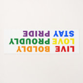 Lebendige mutige Liebe Bleibe stolz Pride Yoga Mat Yogamatte (Rückseite (Horizontal))