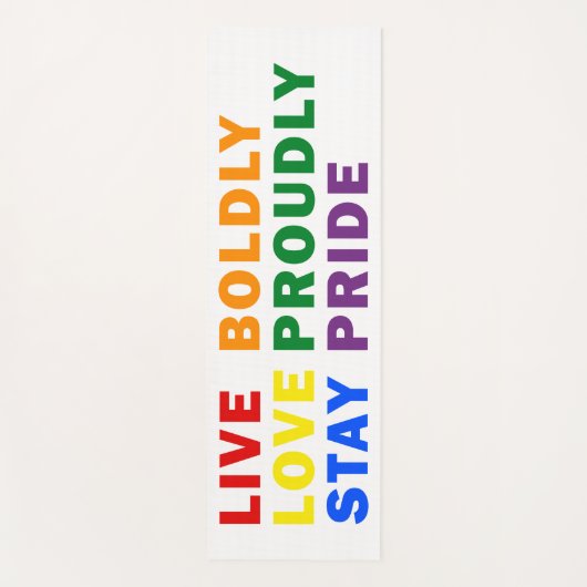 Lebendige mutige Liebe Bleibe stolz Pride Yoga Mat Yogamatte (Vorderseite)