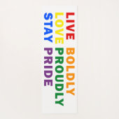 Lebendige mutige Liebe Bleibe stolz Pride Yoga Mat Yogamatte (Rückseite)