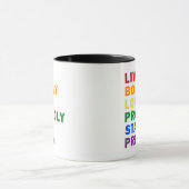 Lebendige, mutige Liebe Bleibe stolz Tasse (Zentrum)