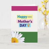Lebendige Muttertags-Daisy-Karte Karte (Gelbe Blume)