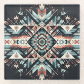 Lebendige Nächte Glasuntersetzer (Vorderseite)