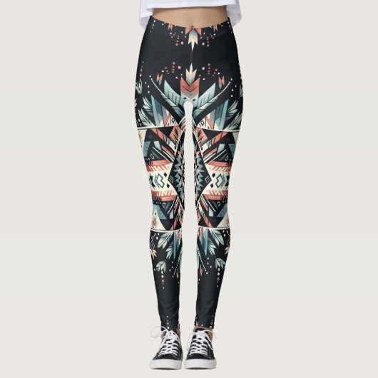 Lebendige Nächte (großes Muster) Leggings (Vorderseite)