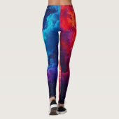 Lebendige Nebel-Kunst: Kosmische Farb-Kunst Leggings (Rückseite)