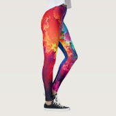 Lebendige Nebel-Kunst: Kosmische Farb-Kunst Leggings (Rechts)