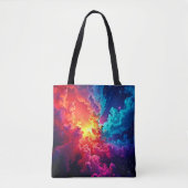 Lebendige Nebel-Kunst: Kosmische Farb-Kunst Tasche (Vorderseite)