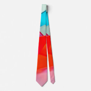 Lebendige Neon-Abstrakte 3D-transparente Rechtecke Krawatte