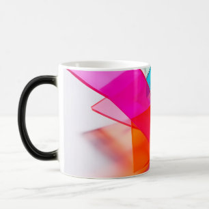 Lebendige Neon-Abstrakte 3D-transparente Rechtecke Verwandlungstasse