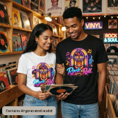 Lebendige Neon-Rock-'n'-Roll-Jukebox Tri-Blend Shirt