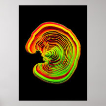 Lebendige Neon-Thermotopografie-Abstrakt 3D