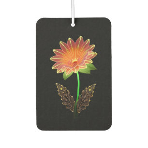 Lebendige neonumrandete Blume mit üppigem grünem B Autolufterfrischer