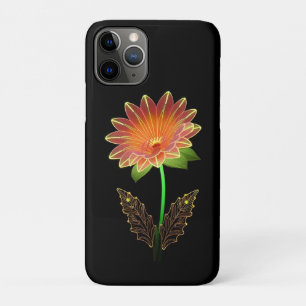 Lebendige neonumrandete Blume mit üppigem grünem B Case-Mate iPhone Hülle