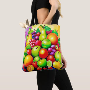 Lebendige Obstmedley-Kunst Tasche
