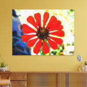 Lebendige orange Blume blüht Leinwanddruck (Insitu (Wohnzimmer))