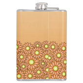 Lebendige Orange Brautjungfer-Flasche Flachmann (Rückseite)