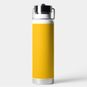 Lebendige Orange Farbe mit Wasserlilie und Initial Trinkflasche (Hinten)