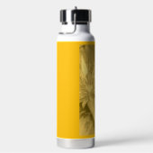 Lebendige Orange Farbe mit Wasserlilie und Initial Trinkflasche (rechts)