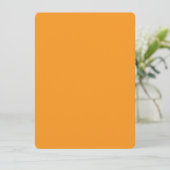 “Lebendige Orange Minmal Karte” Menükarte (Stehend Vorderseite)