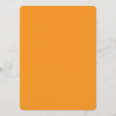 “Lebendige Orange Minmal Karte” Menükarte (Rückseite)