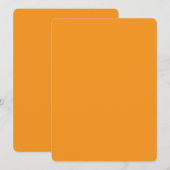 “Lebendige Orange Minmal Karte” Menükarte (Vorne/Hinten)