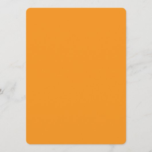 “Lebendige Orange Minmal Karte” Menükarte (Vorderseite)