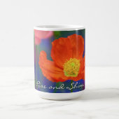 Lebendige Orange Mohnblüte Kaffeetasse (Mittel)