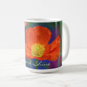 Lebendige Orange Mohnblüte Kaffeetasse (VorderseiteRechts)