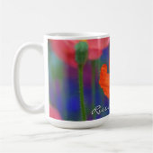 Lebendige Orange Mohnblüte Kaffeetasse (Links)