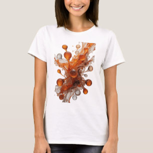 Lebendige Orange SCHMELZENDES EISCREME Druck T-Shirt