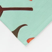 Lebendige orange und rote Rosen Fleecedecke (Ecke)
