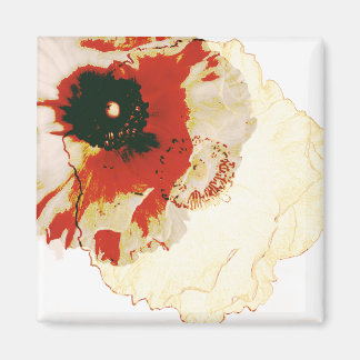 lebendige orange und weiße Ranunkel Magnet